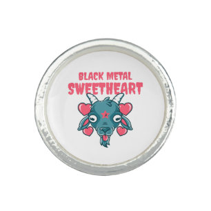Cute Goat Head Baphomet Ring