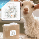 Cute Goat in a Bath  Goatmilk Soap Square Sticker