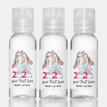 Cute Goat In Mask 2020 Hand Sanitizer by getyergoat at Zazzle