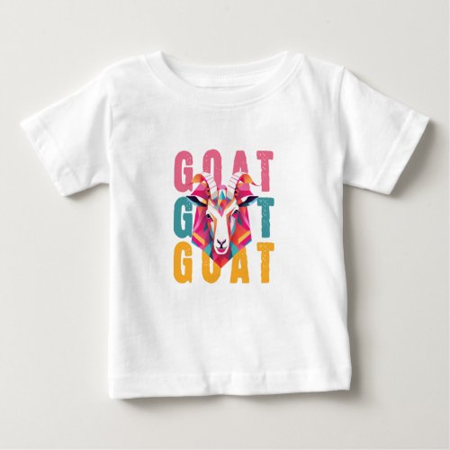 Cute Goat minimalist style art Baby T_Shirt