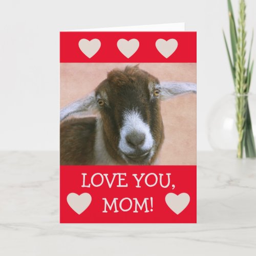 Cute Goat Mothers Day Holiday Card