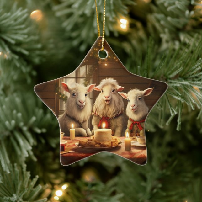 Cute Goat Ornament Decor, Gifts for Goat Lovers  (Tree)