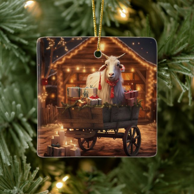 Cute Goat Ornament Decor, Gifts for Goat Lovers  (Tree)