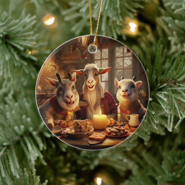 Cute Goat Ornament Decor, Gifts for Goat Lovers  (Tree)
