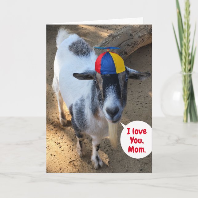 Cute Goat Photo Favorite Kid Mother's Day Card (Front)