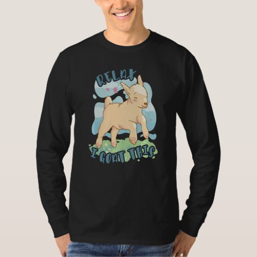 Cute Goat Relax Goat for Colorful Goat Vintage Art T_Shirt