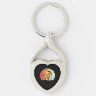 Cute Goat Retro Keychain