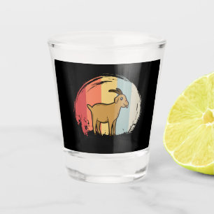 Cute Goat Retro Shot Glass