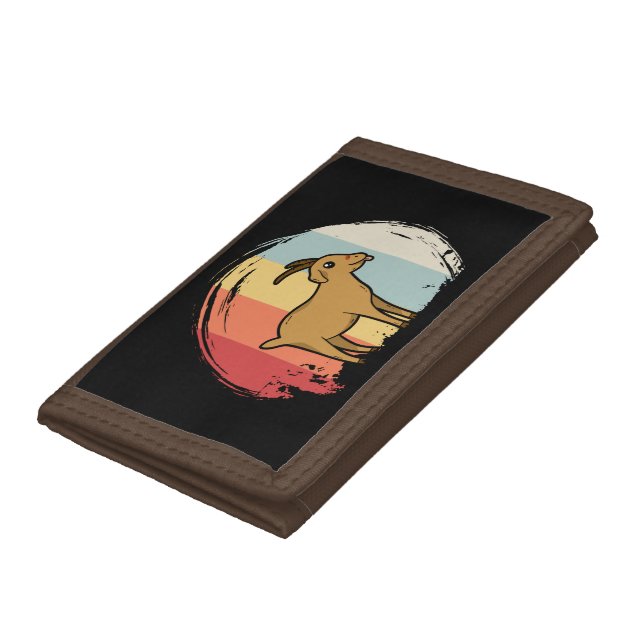 Cute Goat Retro Trifold Wallet (Bottom)