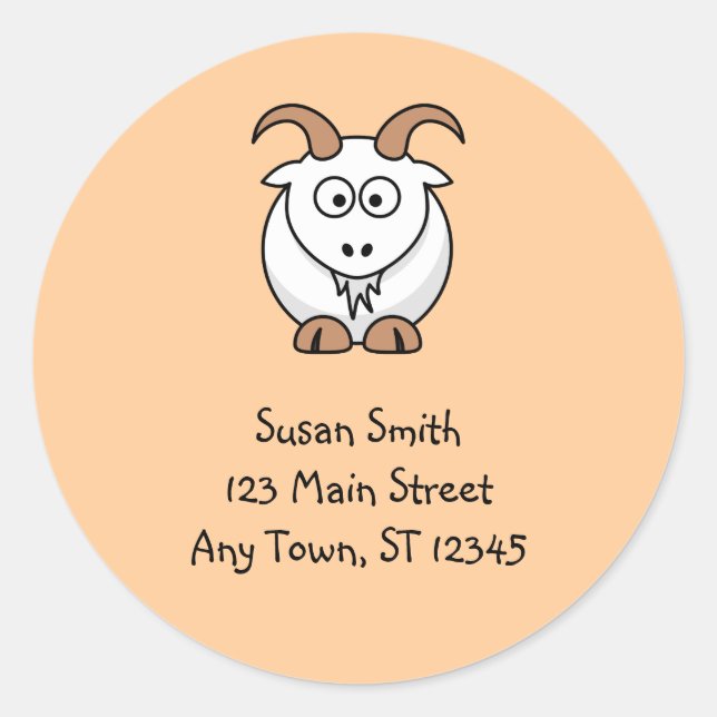 Cute Goat Sticker (Front)