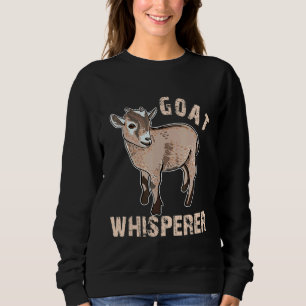 Cute Goat Whisperer Illustration Owner Farmer Sweatshirt