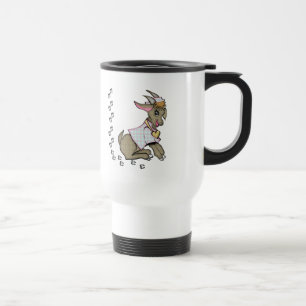 Cute Goat With HoofPrints Travel Mug