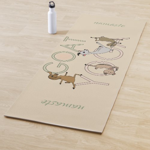 CUTE GOAT YOGA _ CHANGE COLOR ADD YOUR TEXT YOGA MAT