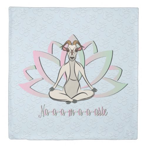 CUTE GOAT YOGA  Namaste GetYerGoat Duvet Cover