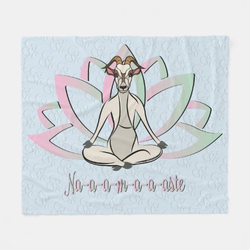 CUTE GOAT YOGA  Namaste GetYerGoat Fleece Blanket