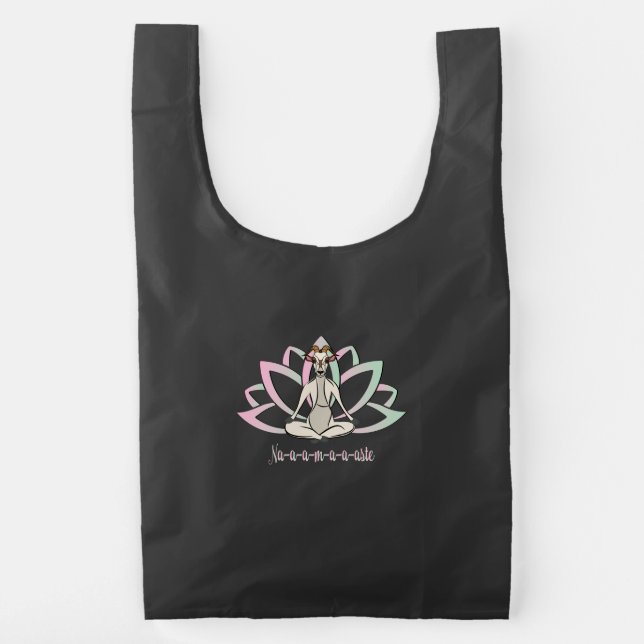 CUTE GOAT YOGA | Namaste GetYerGoat™ Reusable Bag (Back)