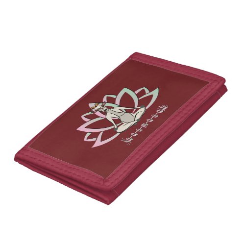 CUTE GOAT YOGA  Namaste GetYerGoat Tri_fold Wallet