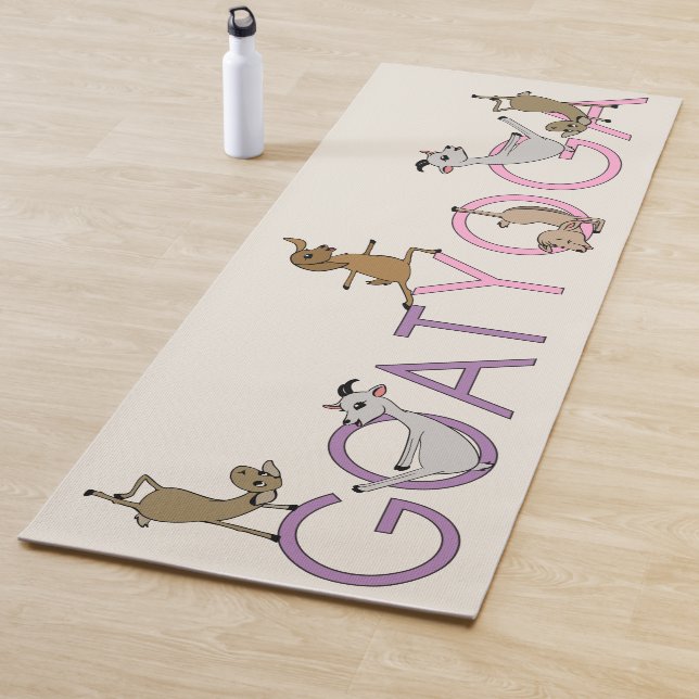 CUTE GOAT YOGA - PINK PURPLE MAT (In Situ)