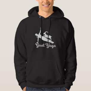 Cute Goat Yoga Womens Quote Meme Saying Hoodie