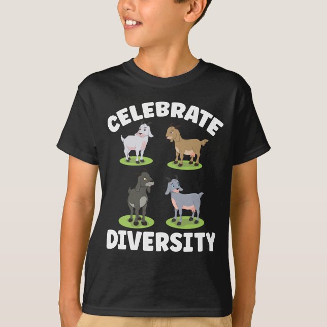 Cute Goats Animal Humor Goat Fan T-Shirt (Front)