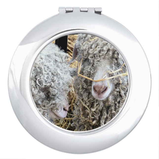 CUTE GOATS   COMPACT MIRROR (Front)