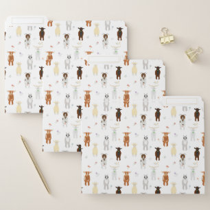 Cute Goats Farm Animals File Folder