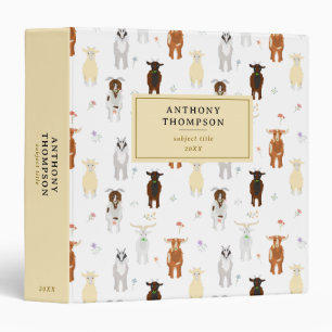 Cute Goats Farm Animals Photo Keepsake Album 3 Ring Binder