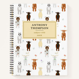 Cute Goats Farm Animals Photo Keepsake Album Notebook