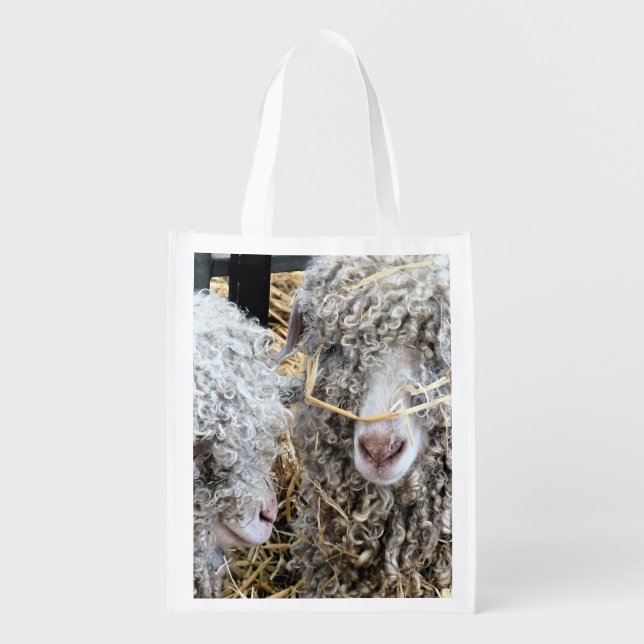 CUTE GOATS  GROCERY BAG (Front)