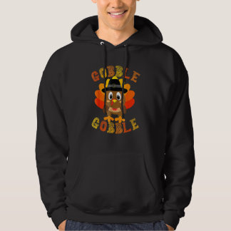 Cute Gobble Gobble Turkey Pilgrim Little Boys Than Hoodie