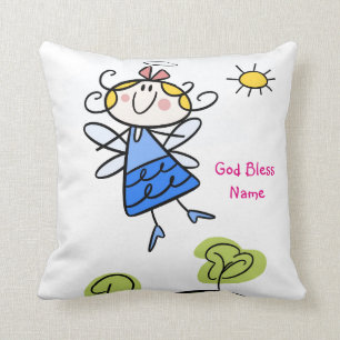 Cute Goddaughter Angel Personalized Throw Pillow
