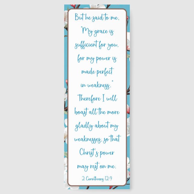 Cute God's Grace Prayer Bookmarks (Front)