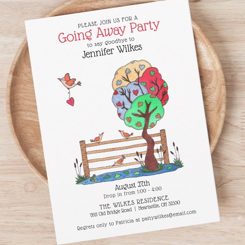 Cute Going Away Party Illustrated Invitation