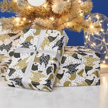 Cute Gold and Black Christmas Trees
