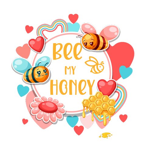 Cute Gold Bee My Honey Text with Bee and Heart Baby Bodysuit