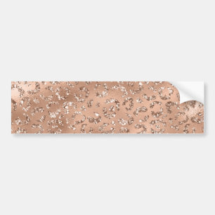Cute Gold Cheetah Leopard Skin Print Pattern Bumper Sticker