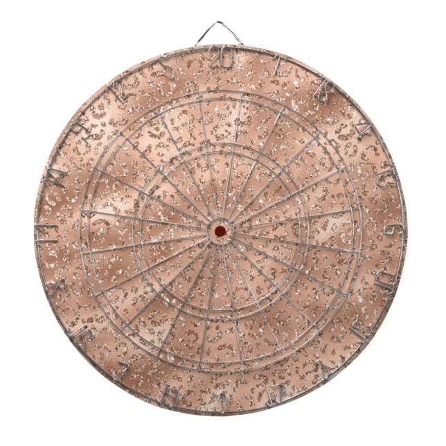 Cute Gold Cheetah Leopard Skin Print Pattern Dart Board (Front)