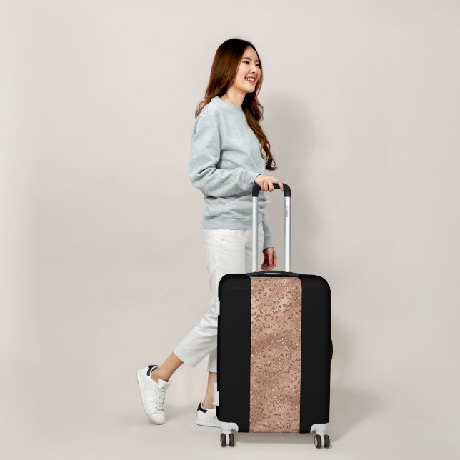 Cute Gold Cheetah Leopard Skin Print Pattern Luggage (Scale)