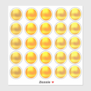 Cute Gold Dot Sticker Set