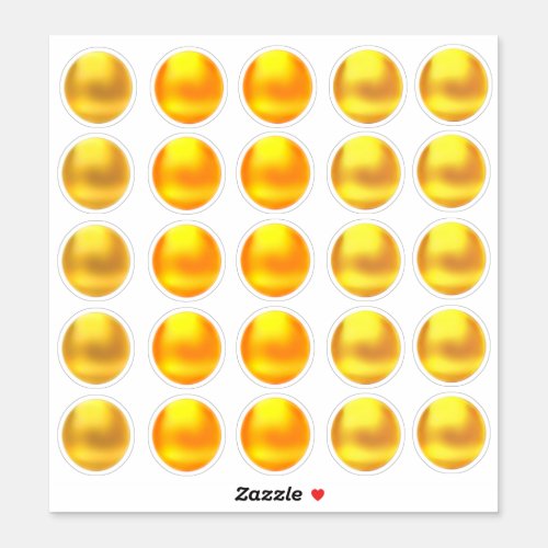 Cute Gold Dot Sticker Set