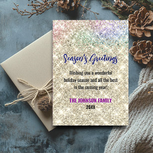 Cute gold faux glitter Christmas new year