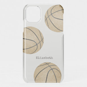 cute gold girly personalized basketball iPhone 11 case