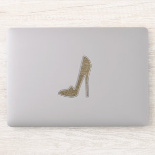 Cute Gold Glitter High Heels Sticker