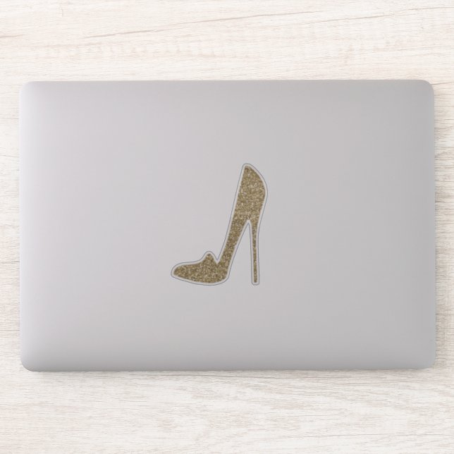 Cute Gold Glitter High Heels Sticker (Computer)