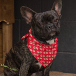 Cute Gold Glitter Paw Prints Red Pet Bandana<br><div class="desc">This adorable bandana for pets features a cute faux gold glitter paw print pattern on a red background. Makes an excellent Christmas or Holiday gift for your pet!</div>