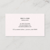 Cute Gold Heart Black Beauty Consultant Business Card (Back)