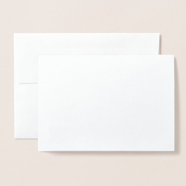 Cute gold hearts pattern minimalist modern elegant foil card (Front With Envelope)