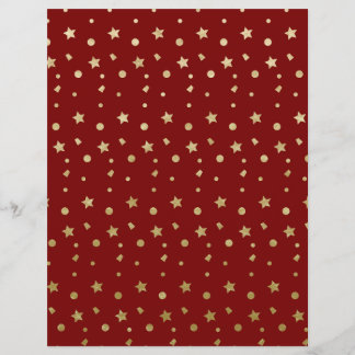 Cute Gold/Red Christmas Scrapbook Paper