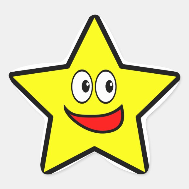 Cute Gold Star Star Sticker (Front)