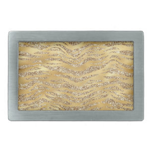 Cute Gold Tiger Skin Print Pattern Animal Lover Belt Buckle